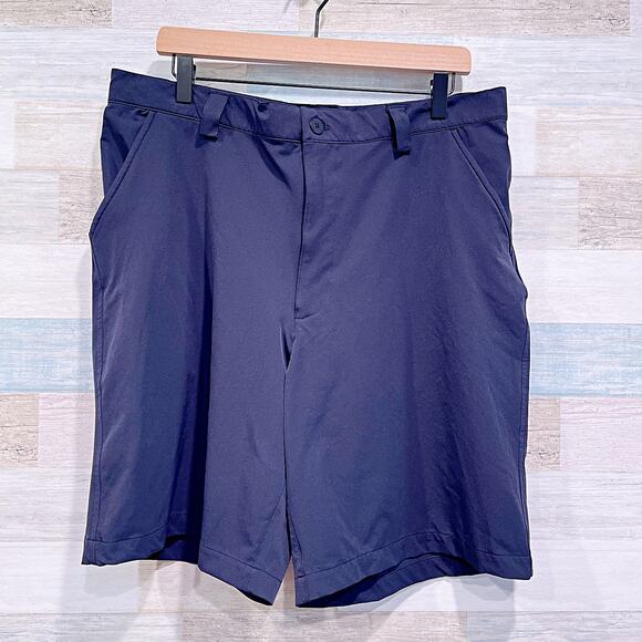 Under Armour Performance Tech Golf Shorts Black Nylon Stretch Activewear Mens 36 - Picture 1 of 5